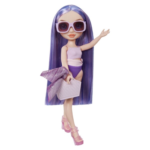 Rainbow High Violet Willow in Costume da Bagno Rosso - Bambola Moda Flessibile e Accessori