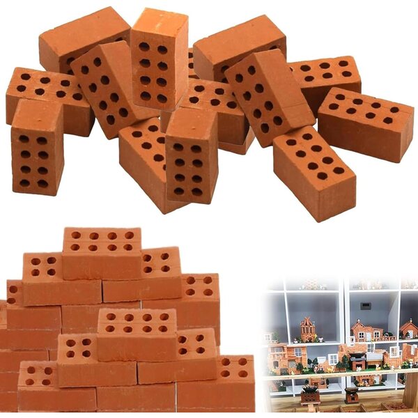 50 rote Miniatursteine 2x1x1 cm zum Modellieren und für kreative Dekorationen