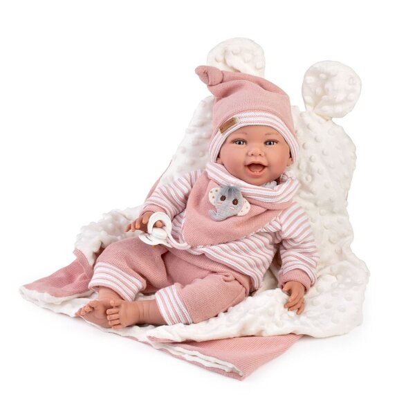 Guca 10261 OLIVIE real. lalka-niemowlę z miękkim korpusem z materiału,42 cm
