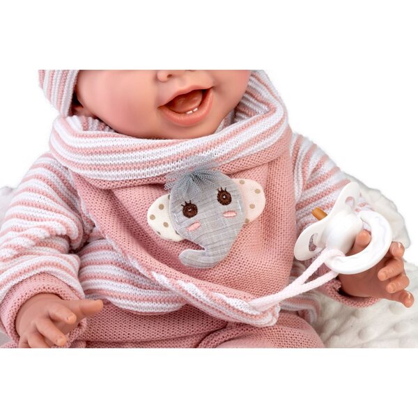 Guca 10261 OLIVIE real. lalka-niemowlę z miękkim korpusem z materiału,42 cm