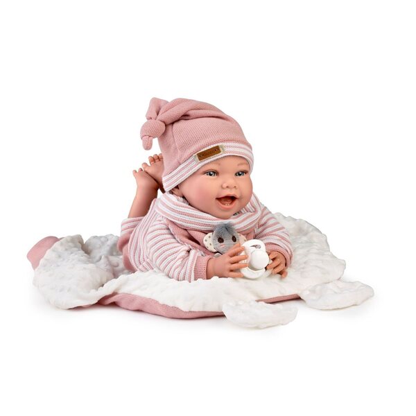 Guca 10261 OLIVIE real. lalka-niemowlę z miękkim korpusem z materiału,42 cm
