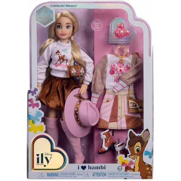 Disney Bambi 30 cm große Modepuppe mit Zubehör – Jakks Pacific