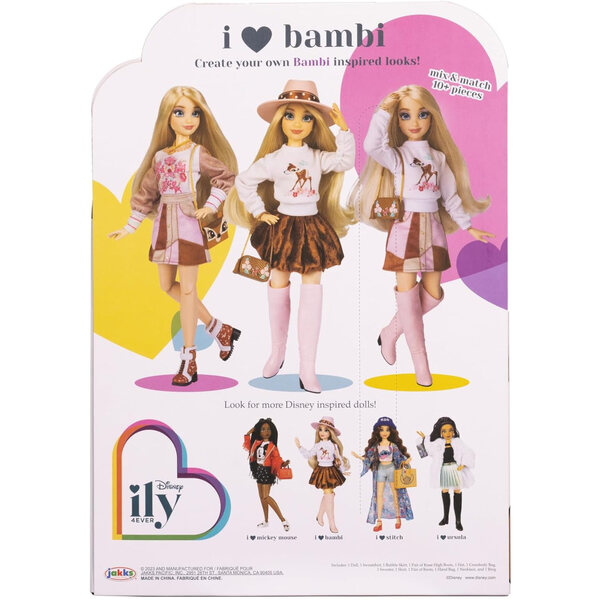 Disney Bambi 30 cm große Modepuppe mit Zubehör – Jakks Pacific