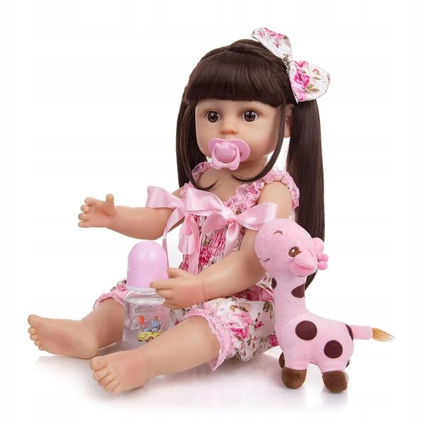 55 cm große Reborn-Puppe, die spricht, singt und wiederholt, realistisches Spielzeug für Kinder