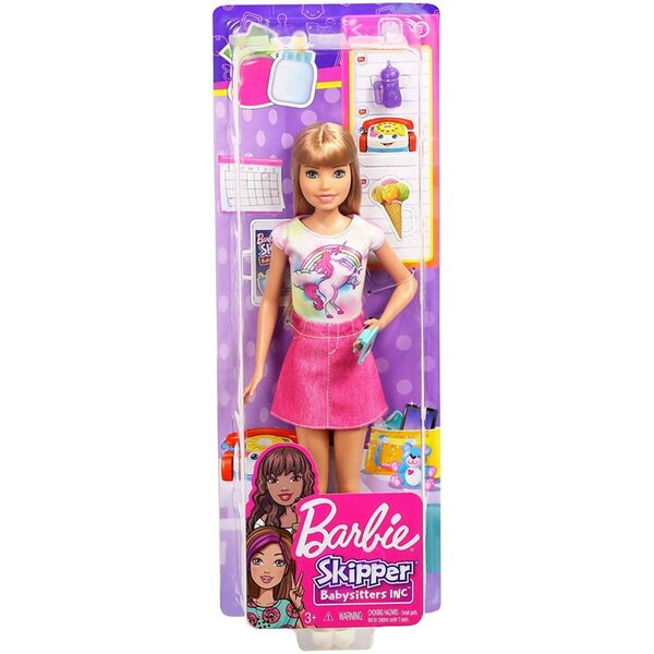 Barbie Skipper Babysitters Puppe mit Einhornbluse, 32,5 cm groß