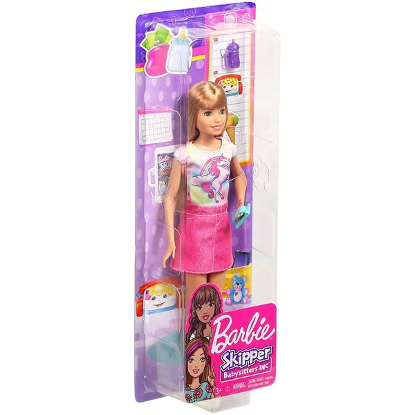 Barbie Skipper Babysitters Puppe mit Einhornbluse, 32,5 cm groß