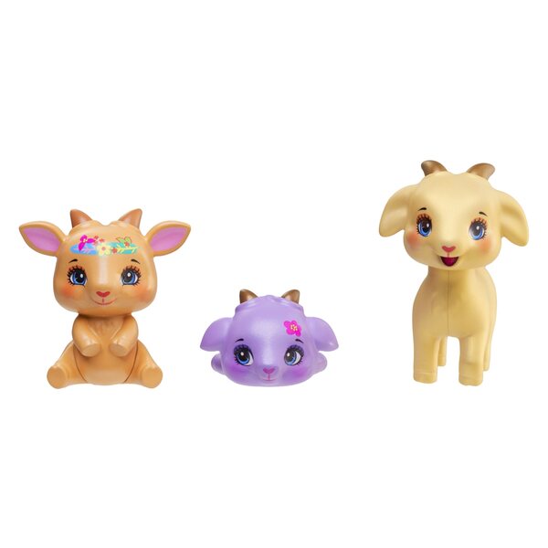 Enchantimals Ziegenfamilien-Set mit Golita-Ziegenpuppe und Tieren
