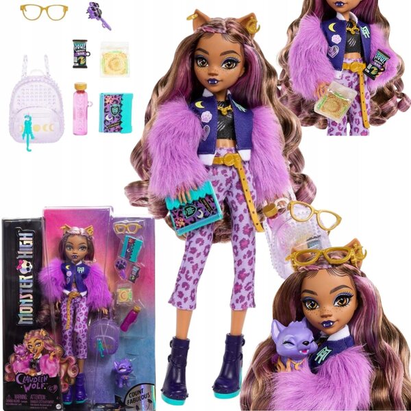 Bambola Clawdeen Wolf Monster High con Figura e Accessori, Mattel 26 cm