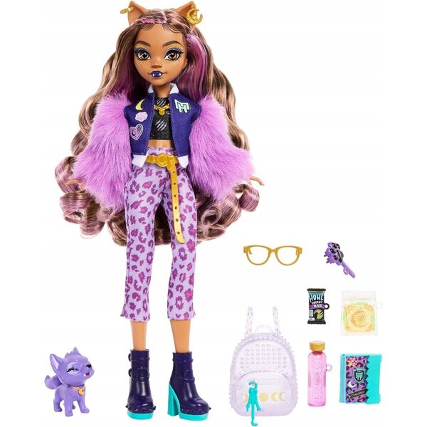 Bambola Clawdeen Wolf Monster High con Figura e Accessori, Mattel 26 cm