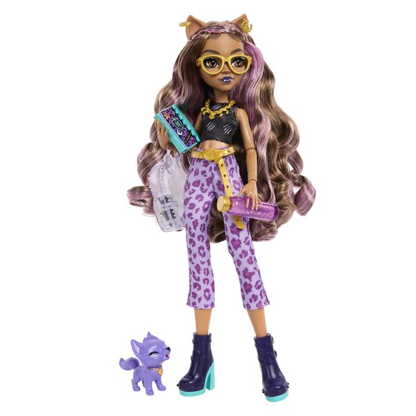 Bambola Clawdeen Wolf Monster High con Figura e Accessori, Mattel 26 cm
