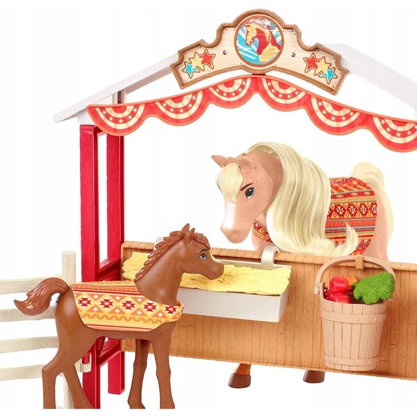 Mustang Duch di Libertà Spirit - Set Stalla con Cavallo e Puledro 32 cm
