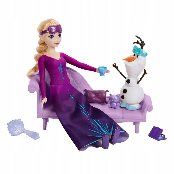 Disney Frozen Elsa und Olaf Schlafset mit Mattel-Spielzubehör