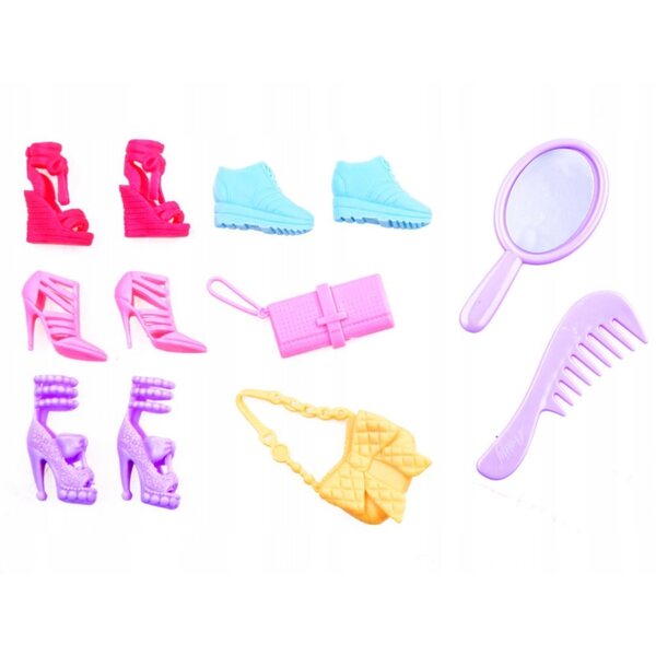 Anlily Blondynka Puppe mit Kleidung, Schuhen und Accessoires für Mädchen ab 3 Jahren