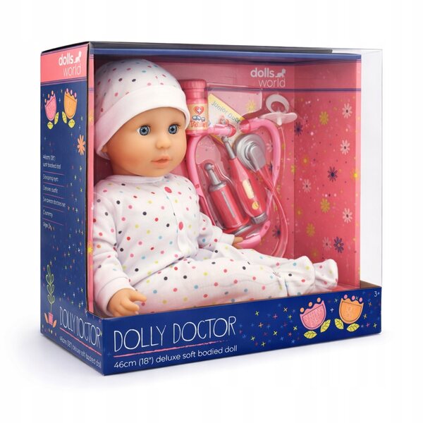Dolly Doctor Puppe 46 cm mit medizinischem Zubehör - Puppenwelt Peterkin
