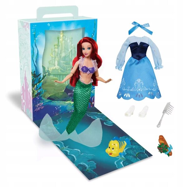 Original Disney Store Ariel Moose avec accessoires et vêtements supplémentaires 29 cm