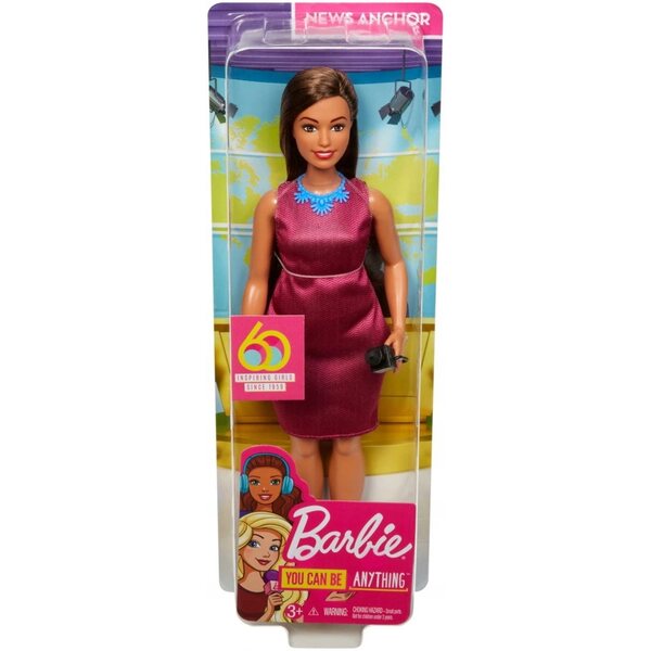 Barbie Career Reporter – 60. Jubiläumsausgabe mit Kleidung und Accessoires