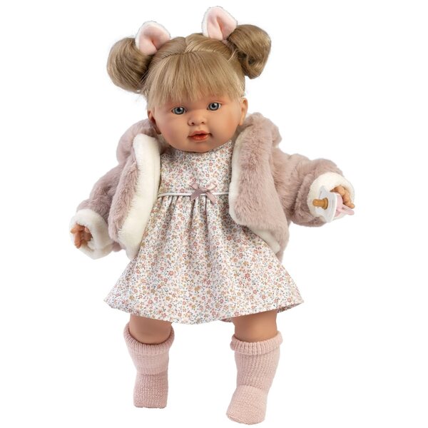 Bambola Llorens Alexandra 42 cm in tessuto con suoni, made in Spain