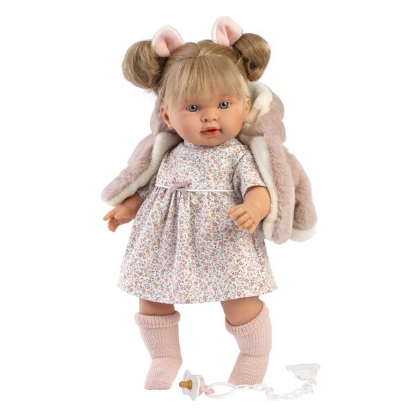 Bambola Llorens Alexandra 42 cm in tessuto con suoni, made in Spain