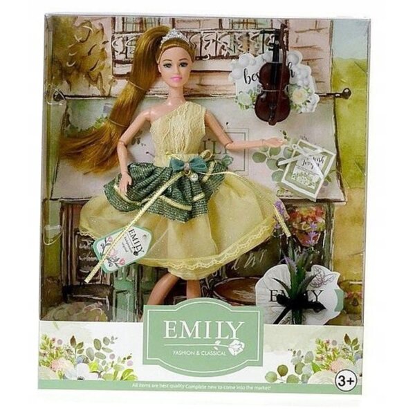 Bambola Emily 29 cm con accessori per bambini dai 3 anni in su