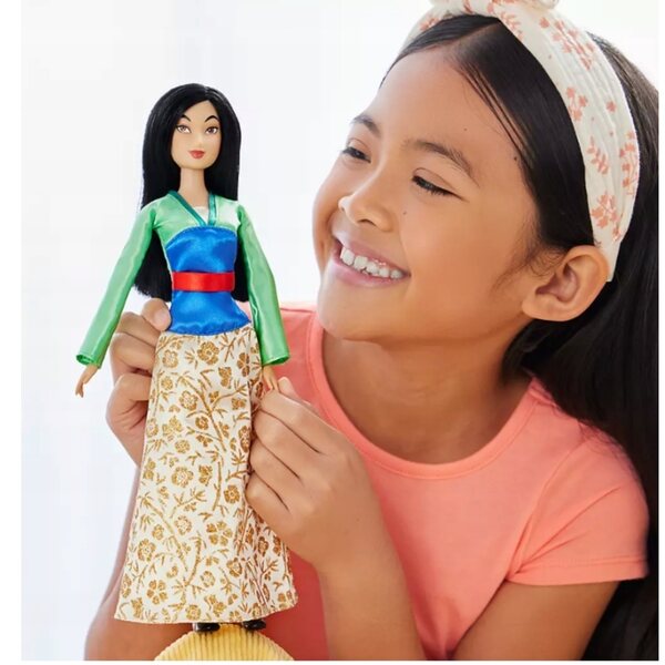 Bambola Mulan Disney 30 cm in plastica e tessuto, movimento completo
