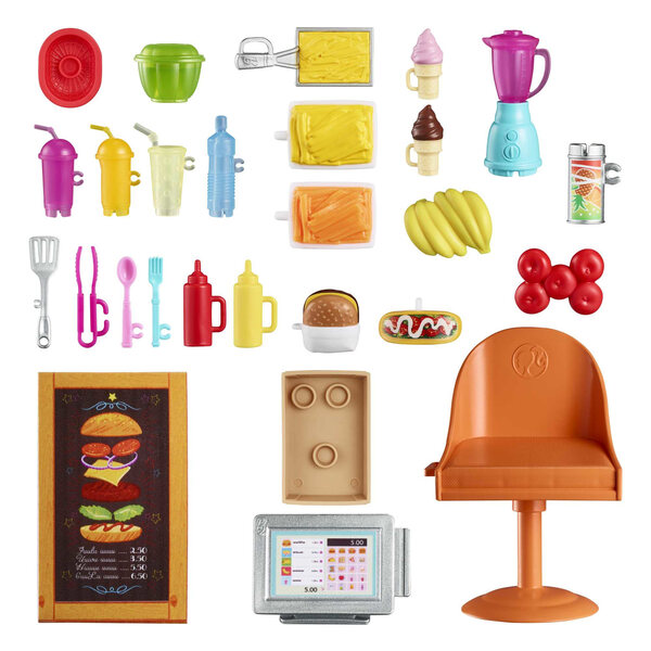 Barbie Food Truck mit Zubehör und Schwestern – Kreativspiel für Kinder