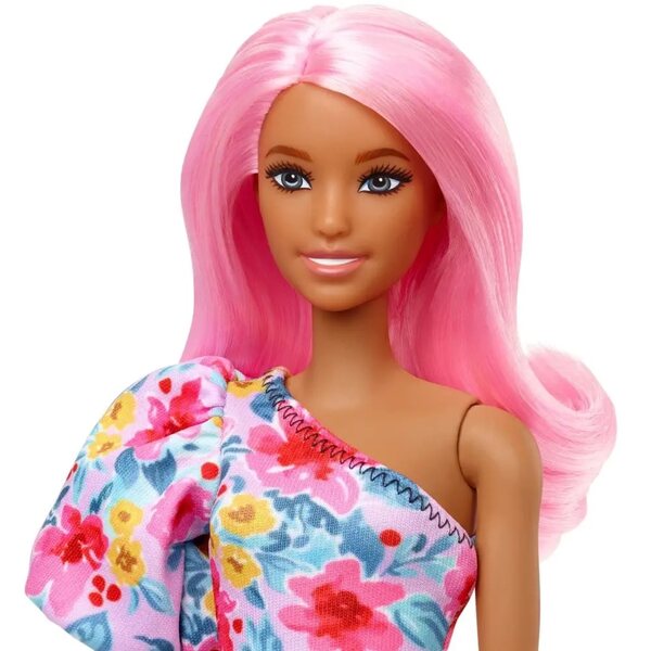 Barbie Fashionistas Mattel mit One-Shoulder-Kleid und Prothesen für Kinder ab 7 Jahren