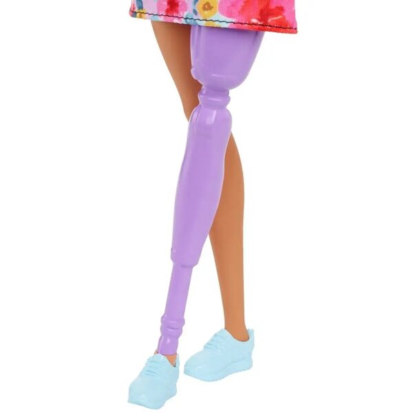Barbie Fashionistas Mattel mit One-Shoulder-Kleid und Prothesen für Kinder ab 7 Jahren