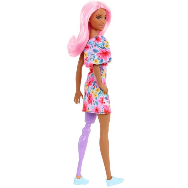 Barbie Fashionistas Mattel mit One-Shoulder-Kleid und Prothesen für Kinder ab 7 Jahren