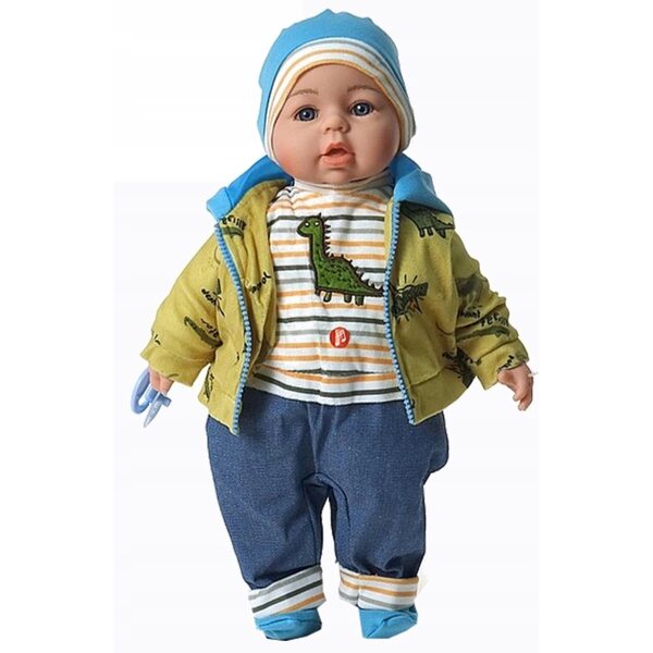 Babypuppe 45 cm, interaktives Baby mit polnischen Geräuschen, abnehmbare Kleidung