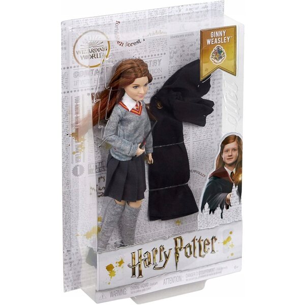 Harry Potter Ginny Weasley Puppe mit Hogwarts-Kleid und Mattel-Zauberstab