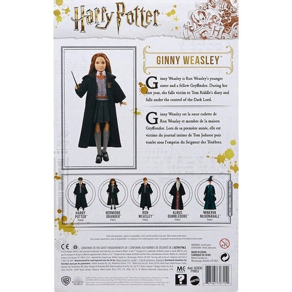 Harry Potter Ginny Weasley Puppe mit Hogwarts-Kleid und Mattel-Zauberstab