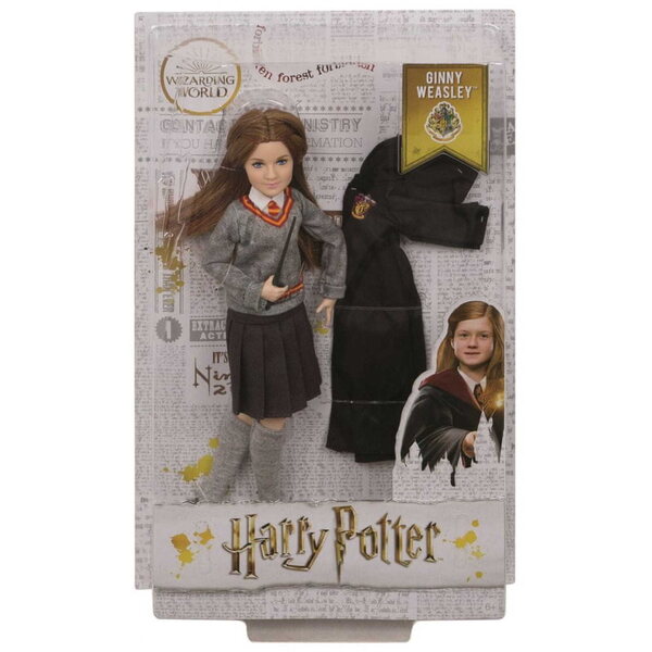 Harry Potter Ginny Weasley Puppe mit Hogwarts-Kleid und Mattel-Zauberstab