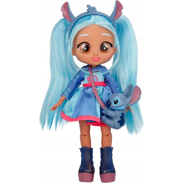 Stitch Cry Babies BFF Disney Puppe mit langen Haaren und Accessoires, 30 cm