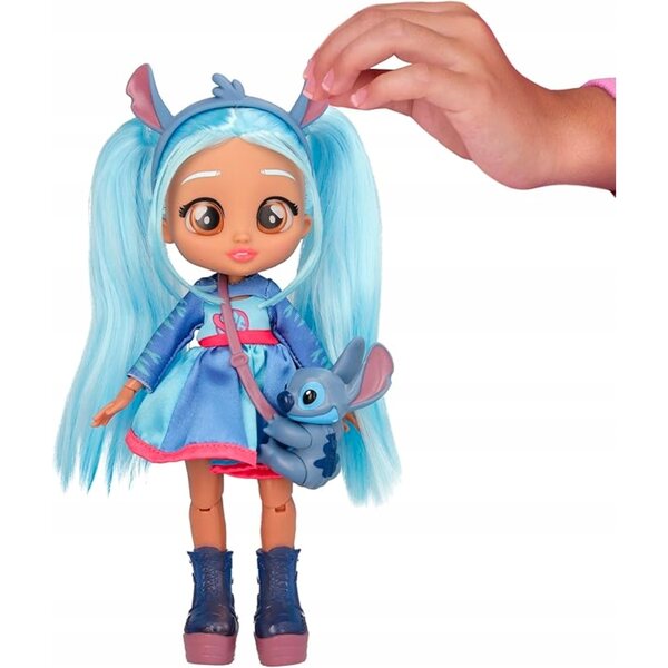 Stitch Cry Babies BFF Disney Puppe mit langen Haaren und Accessoires, 30 cm