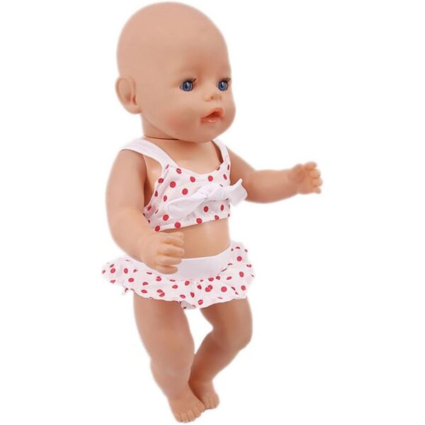18 Zoll amerikanische Puppenkleidung – Bikini mit Schleife 2-teiliges Set Odulu