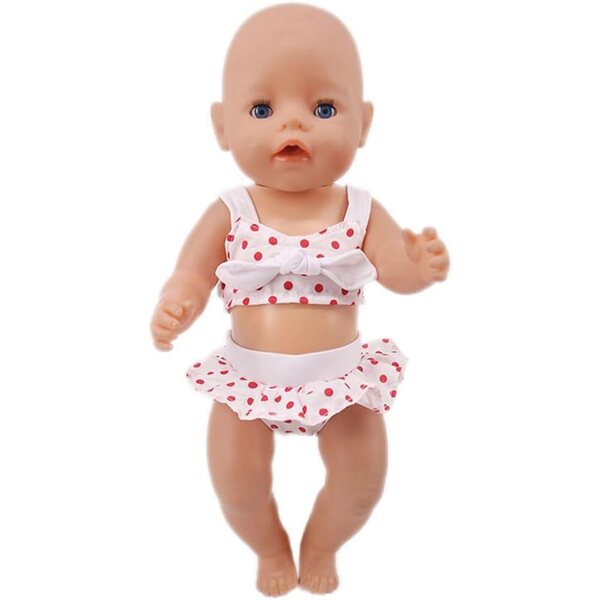 18 Zoll amerikanische Puppenkleidung – Bikini mit Schleife 2-teiliges Set Odulu