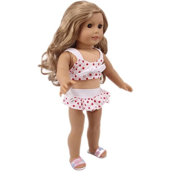 18 Zoll amerikanische Puppenkleidung – Bikini mit Schleife 2-teiliges Set Odulu