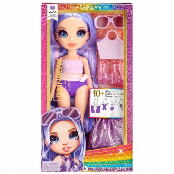 Violet Willow Rainbow High: Лятна модна кукла с плажно облекло