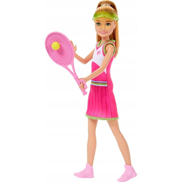 LALKA BARBIE NAUKA GRY W TENISA zestaw z dwoma lalkami Stacie i Chelsea