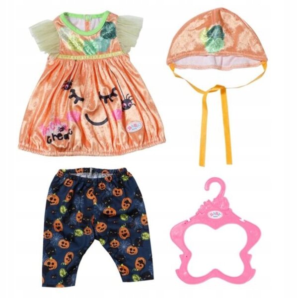 BABY born Halloween-Kostüm 43 cm mit Kürbiskleid und bezaubernden Accessoires
