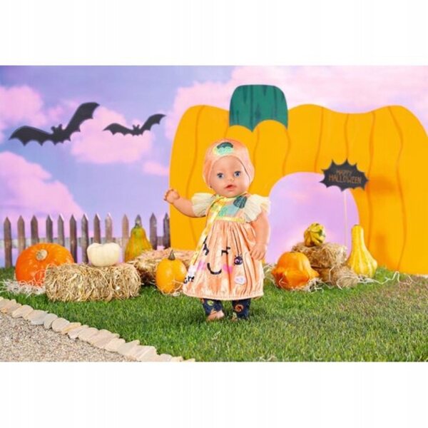 BABY born Halloween-Kostüm 43 cm mit Kürbiskleid und bezaubernden Accessoires
