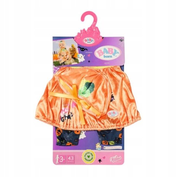 BABY born Halloween-Kostüm 43 cm mit Kürbiskleid und bezaubernden Accessoires