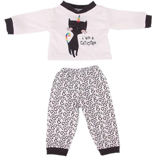 Puppenkleidung 18 Zoll Tier-Pyjama-Set 2-teilig Stretch-Odulu