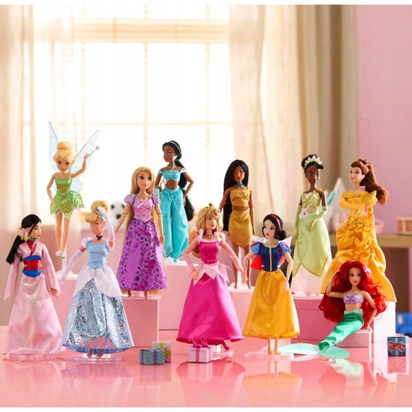 Set mit 11 Disney-Prinzessinnenpuppen, Rosendorn, Jasmin, Schneewittchen und Vaiana, 29 cm