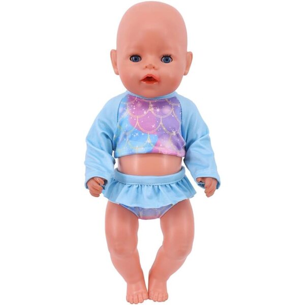 Kleidung für amerikanische 18-Zoll-Puppen – T-Shirt, Rock, Shorts und Jacke im Set