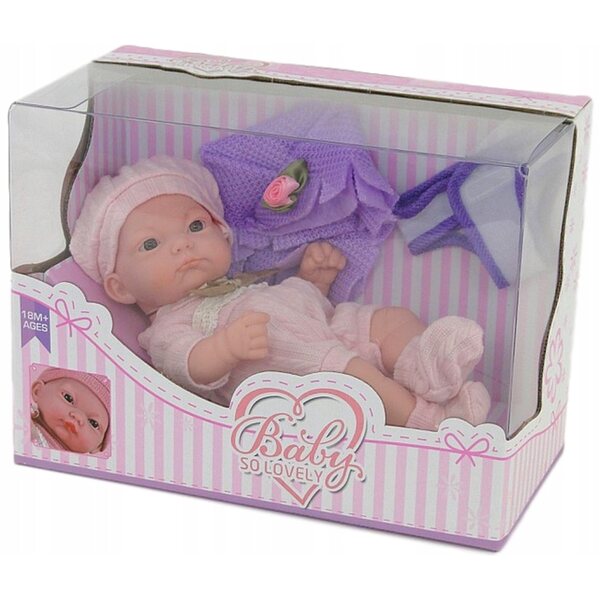 Bambola Bobas 25 cm con Abiti e Accessori - Realistica e Sicura CE