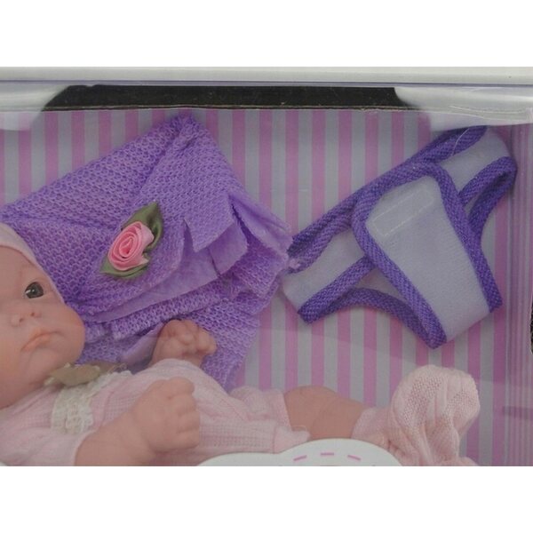 Bambola Bobas 25 cm con Abiti e Accessori - Realistica e Sicura CE