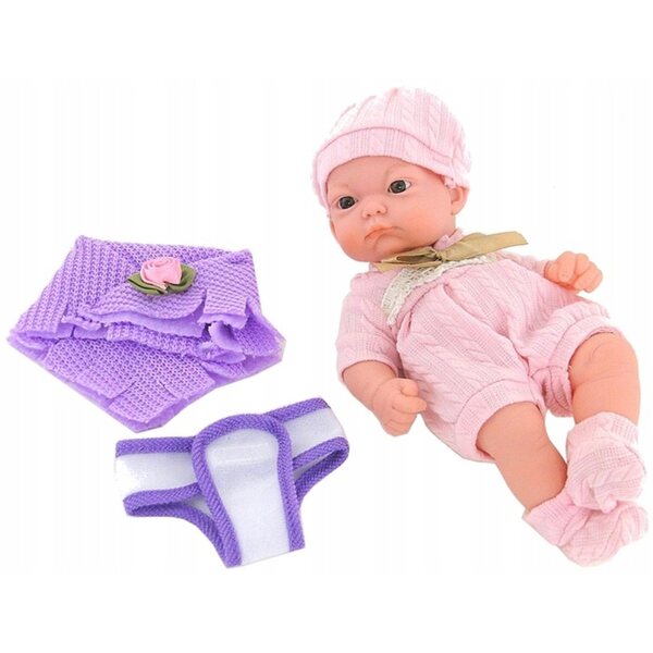 Bambola Bobas 25 cm con Abiti e Accessori - Realistica e Sicura CE