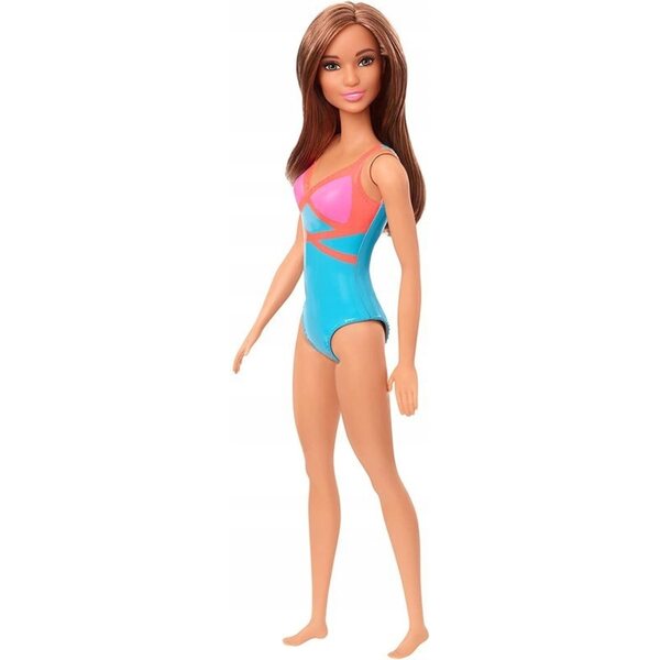 Barbie Beach Szatynka 32 cm mit buntem Badeanzug