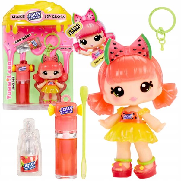 Yummi Land Lip Gloss Doll Mimi Watermelon със сладък парфюм и мини кукла 9 cm